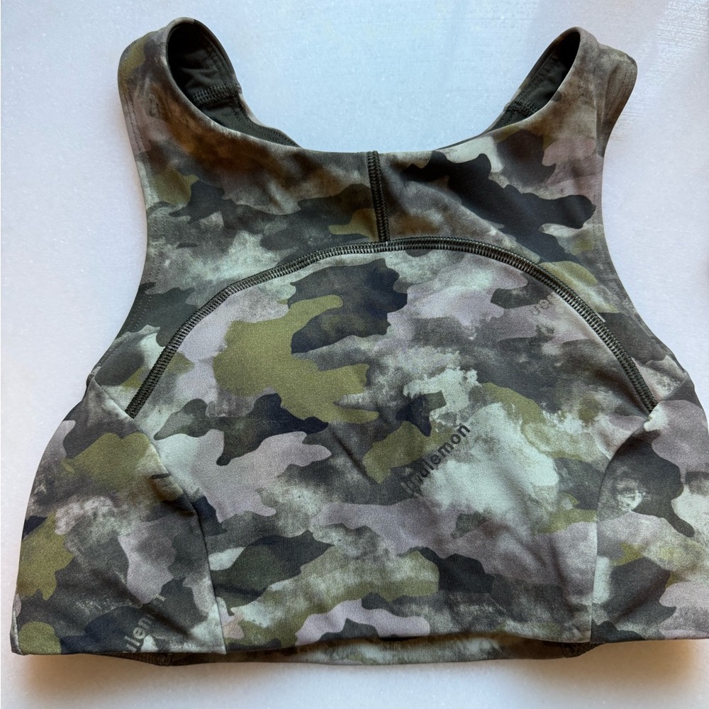 lululemon athletica Tough Train High Neck Camouflage Tank/Sports Bra